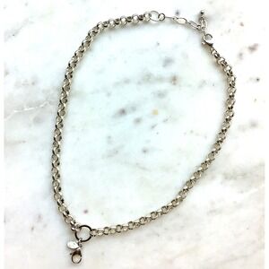 Origami Owl Necklace Rolo Chain Customizable Charm Pendants Silver Tone 18"